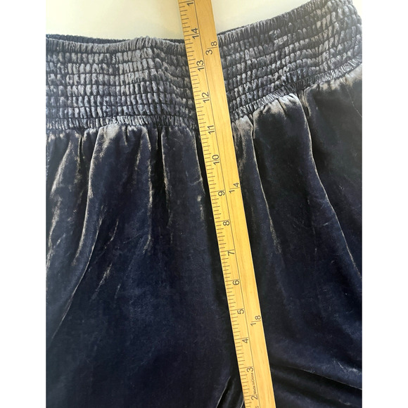 Anthropologie Gloria Velvet Slouchy Harem Jogger Pants Gray Blue Boho Size XS - Picture 4 of 11